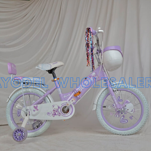 BeiQiTong Size 18 Foldable Kids Bicycle – Steel Frame, Training Wheels, Basket & Mud Guards (Ages 6–9)