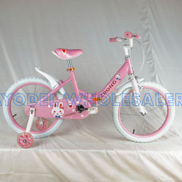 ZRong Size 18 Foldable Kids Bicycle – Steel Frame, Training Wheels & Mud Guards (Ages 6–9)