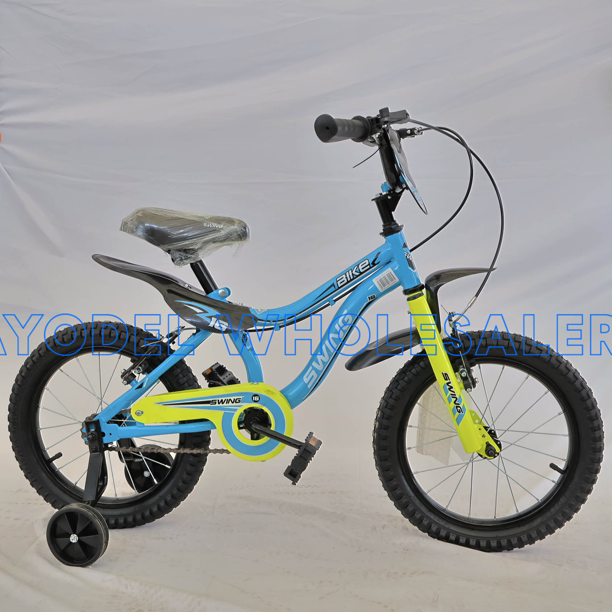 Swing Size 16 Kids Bicycle – Steel Frame, Training Wheels & Bell (Ages 4–7)