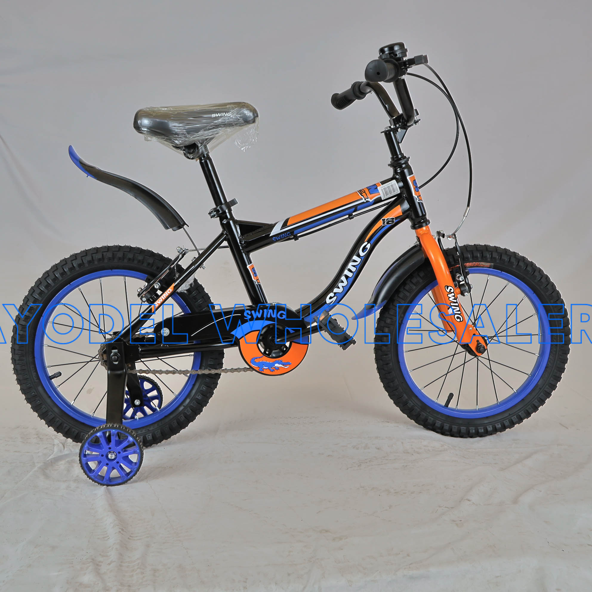 Swing Size 16 Kids Bicycle – Steel Frame, Training Wheels & Bell (Ages 4–7)