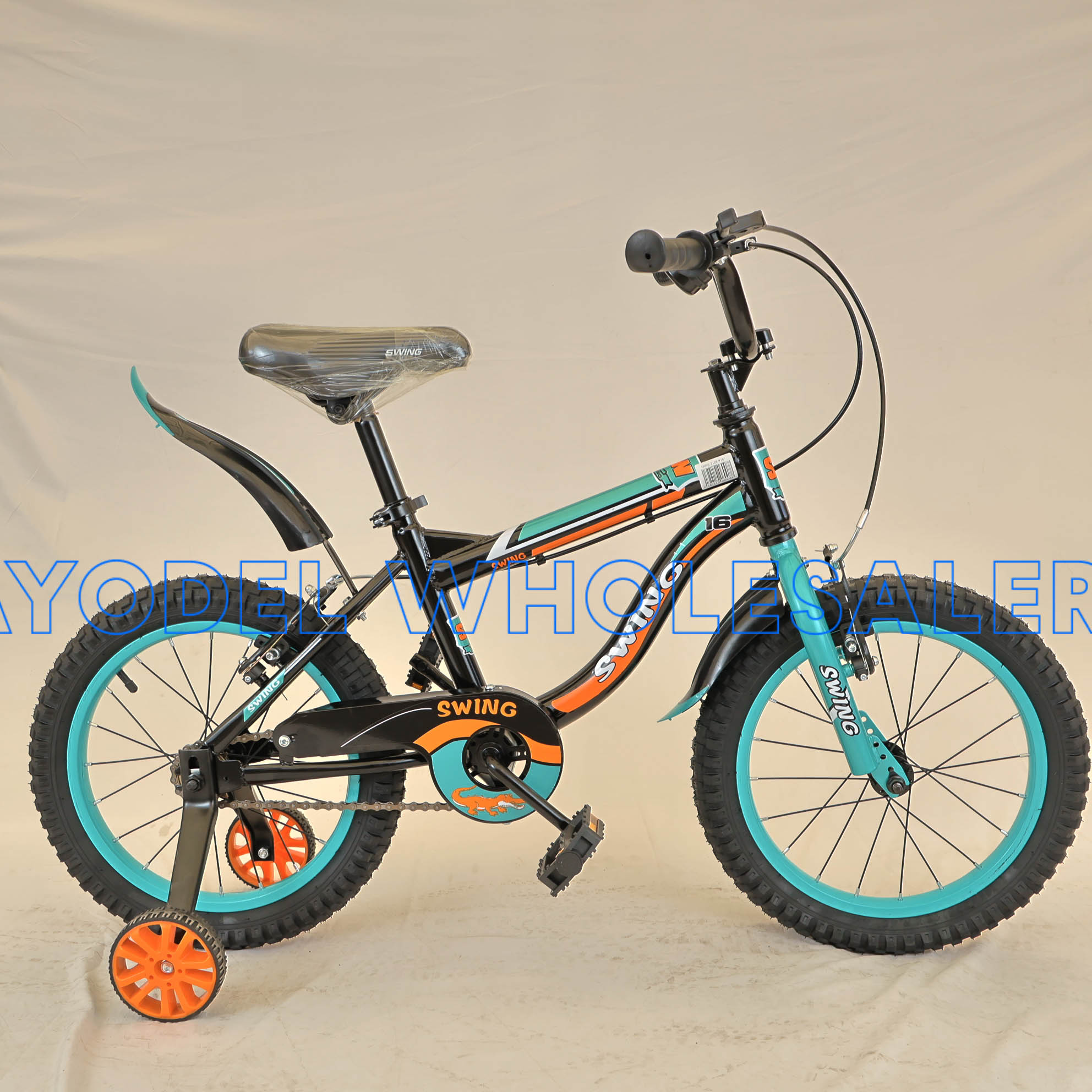 Swing Size 16 Kids Bicycle – Steel Frame, Training Wheels & Bell (Ages 4–7) - Image 2