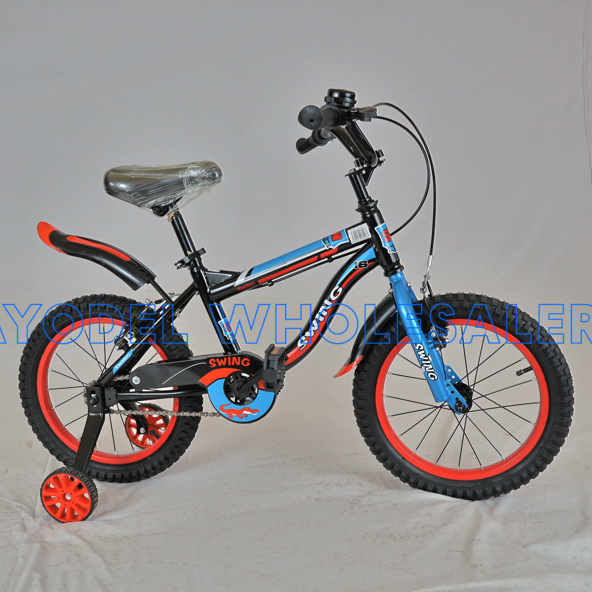Swing Size 16 Kids Bicycle – Steel Frame, Training Wheels & Bell (Ages 4–7) - Image 3