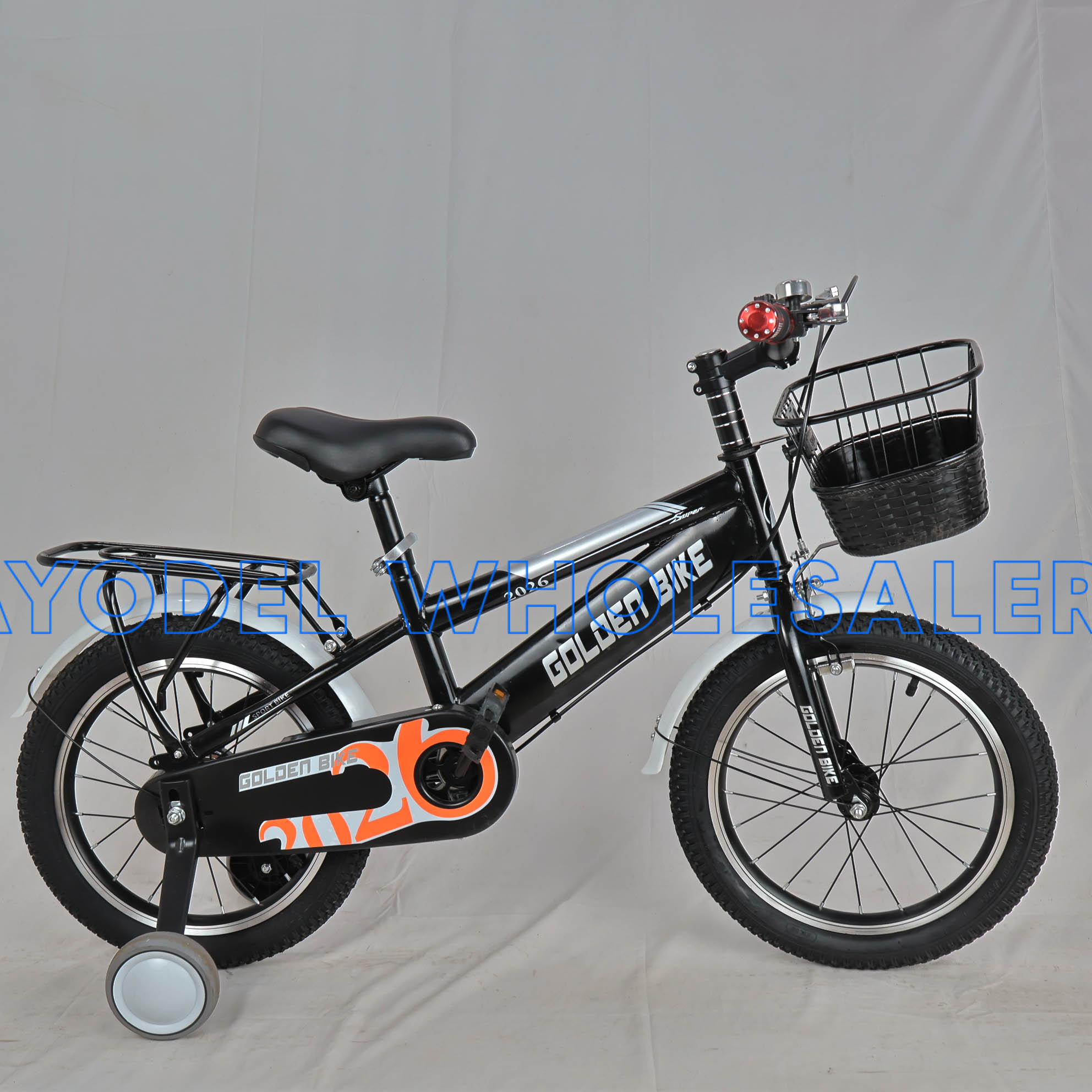 Golden Size 16 Kids Bicycle – Steel Frame, Training Wheels, Basket & Bell (Ages 4–7)