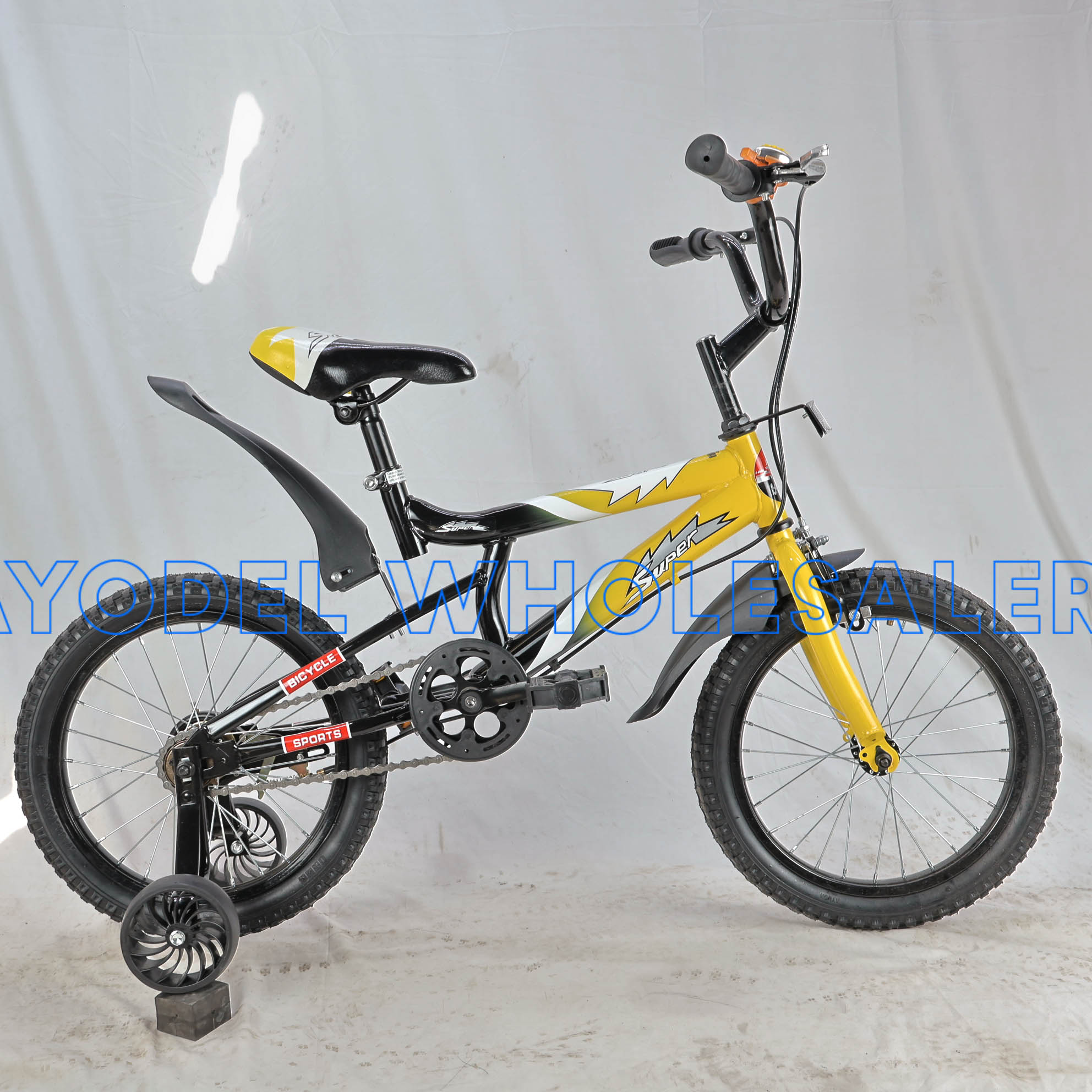 Super Size 16 Kids Bicycle – Steel Frame, Training Wheels & Bell (Ages 4–7) - Image 2
