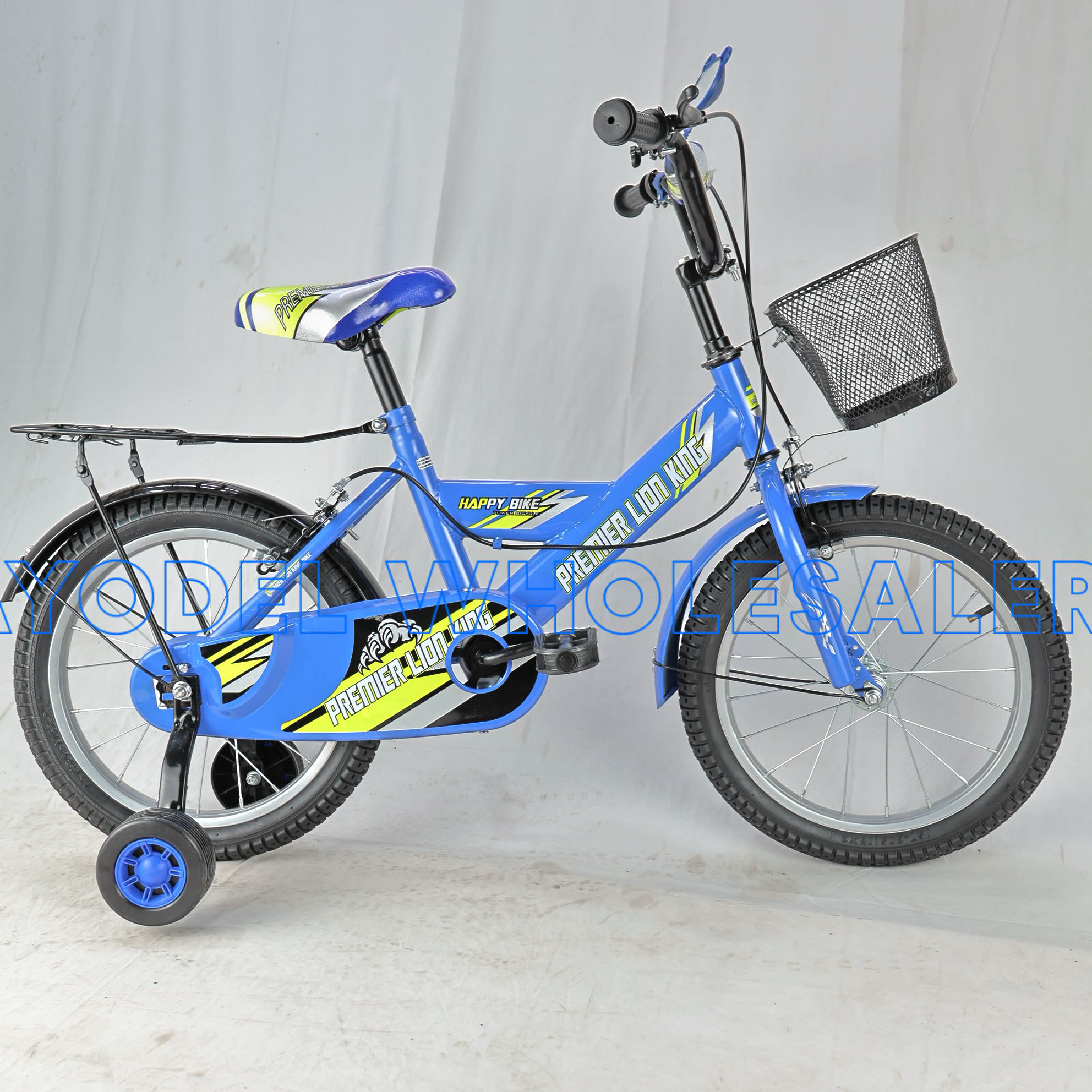Premier Lion King Size 16 Kids Bicycle – Steel Frame, Training Wheels, Basket & Bell (Ages 4–7) - Image 2