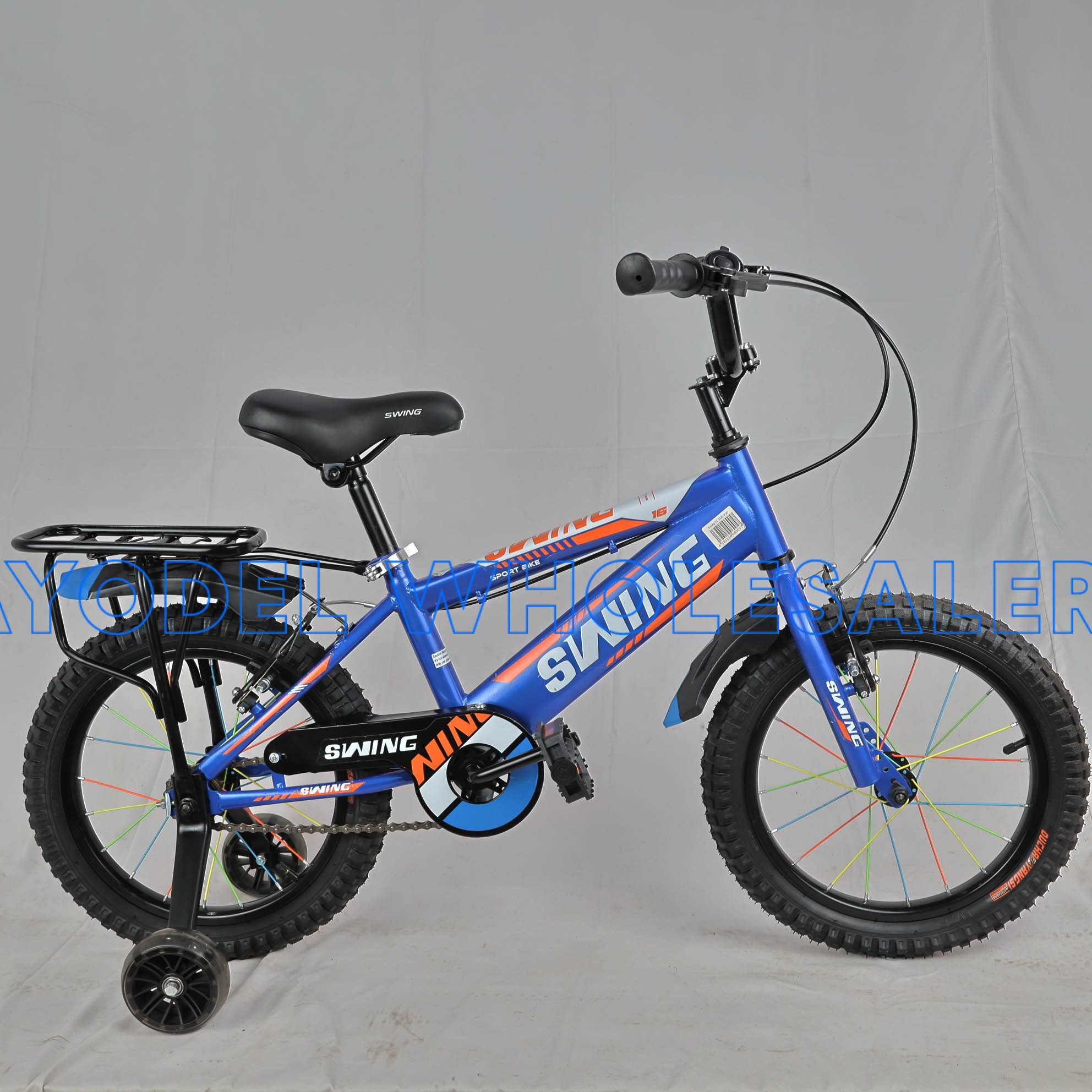 Swing Size 16 Kids Bicycle – Steel Frame, Training Wheels & Bell (Ages 4–7) - Image 2