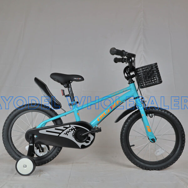 Cruztrek Size 16 Kids Bicycle – Steel Frame, Training Wheels, Basket & Bell (Ages 4–7)