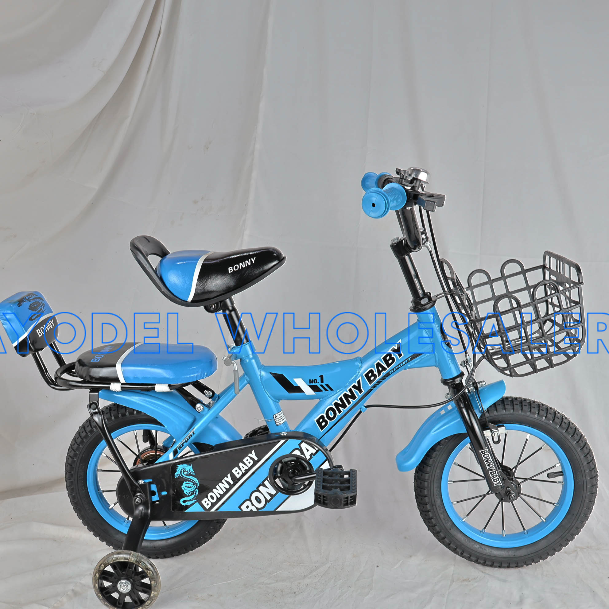 Bonny Baby Kids Bicycle Size 12 – Steel Frame, Front Basket, Adjustable Seat & Bell (Ages 2–4 Years)