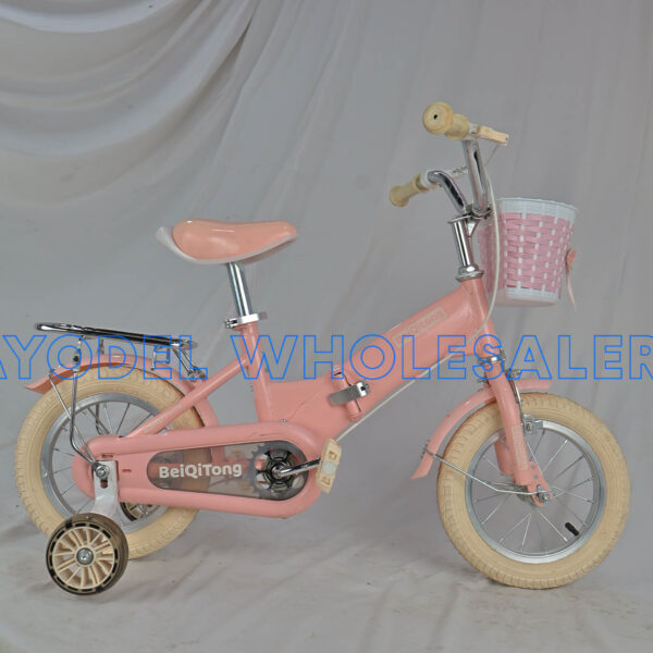 BeiQiTong Kids Bicycle Size 12 – Steel Frame, Foldable, Front Basket & Adjustable Seat (Ages 2–4 Years)
