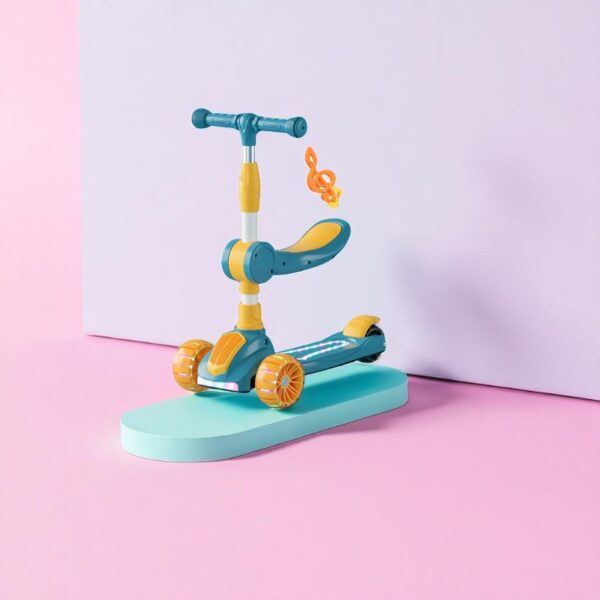 3 in 1 kids scooter one button folding for quick storage