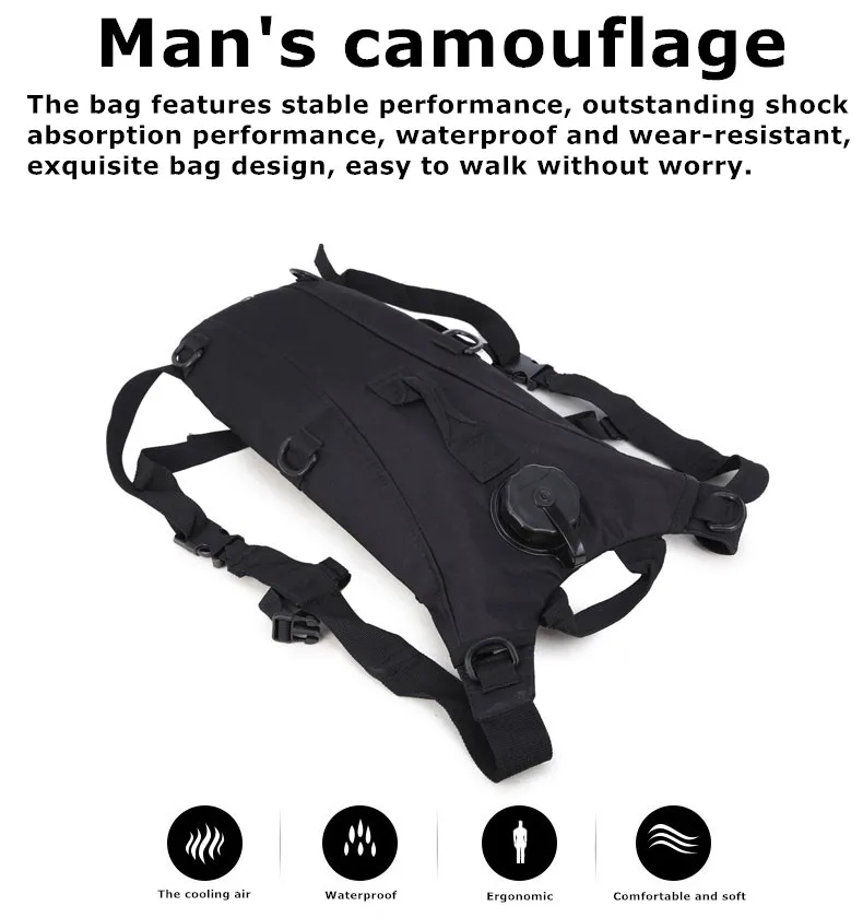 3L Tactical Camel Water Bag detail 1
