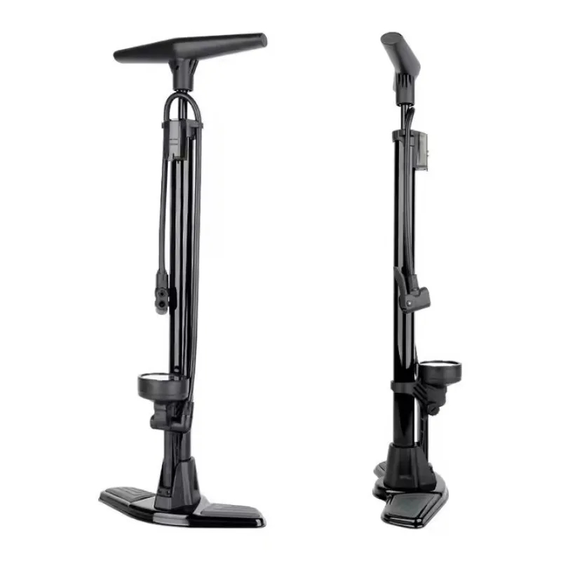 Hand pump Inflator With barometer detail 2