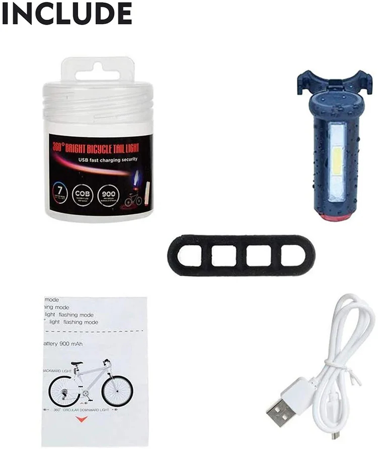 360 Degree USB Rechargeable Bicycle Laser Tail Light gallery