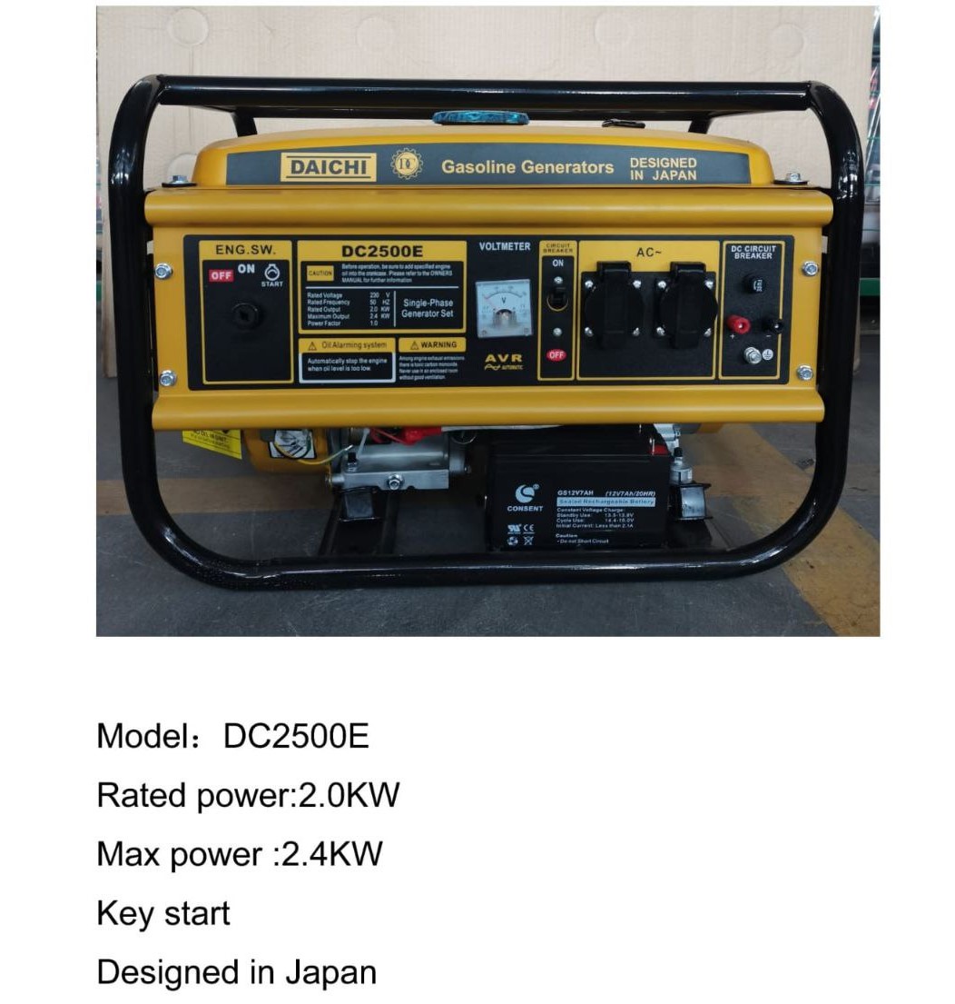 Daichi DC2500E & DC3500E gasoline generator detail 2