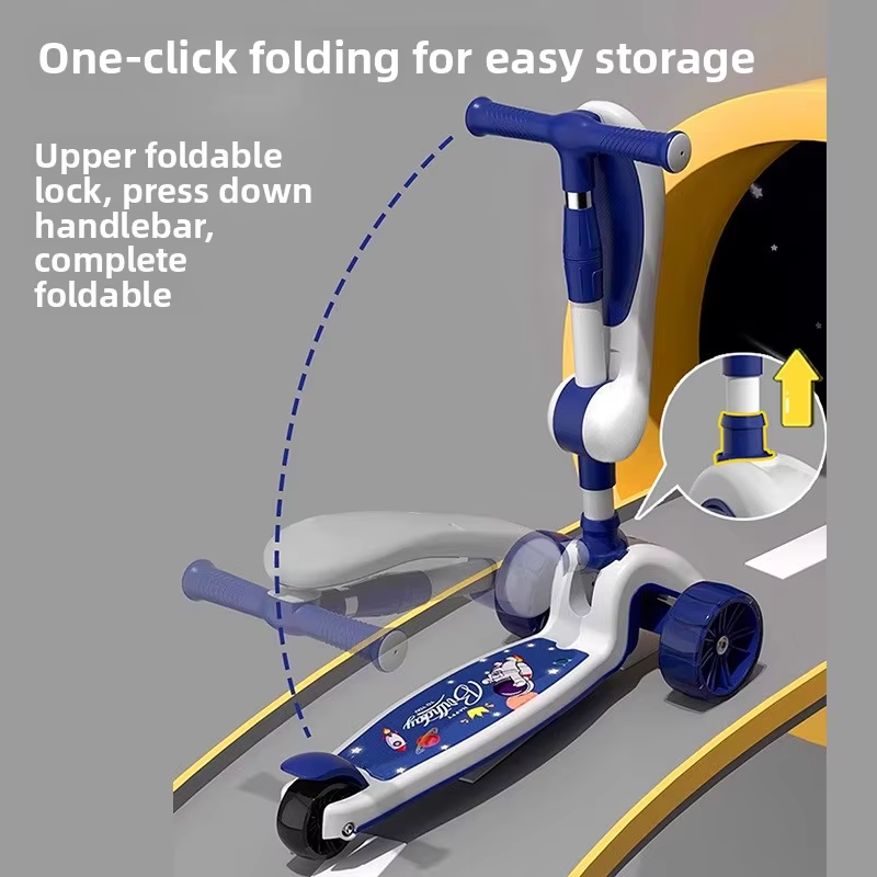 Three-Wheel Kids Scooter (Ages 1–12 Years) | Baby Boys & Girls Scooter - Image 3