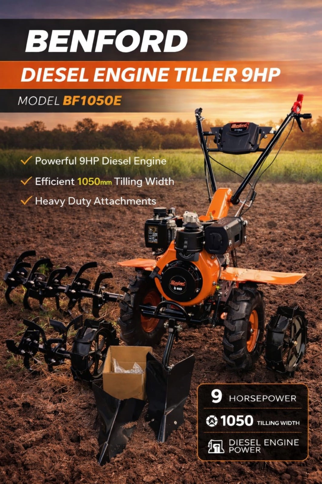 Tiller 170 Petrol Cultivator – 7HP Engine, Durable Build & Versatile Tilling (Small Farms & Gardens) gallery