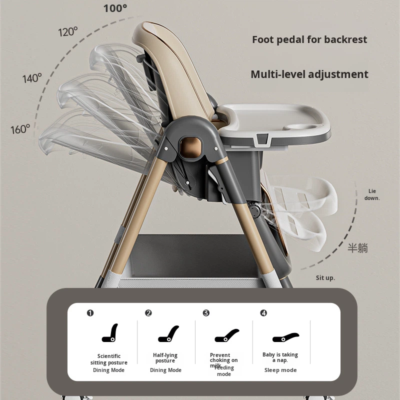 Baby Rocking & Dining Chair – Multifunctional Folding High Chair - Image 8