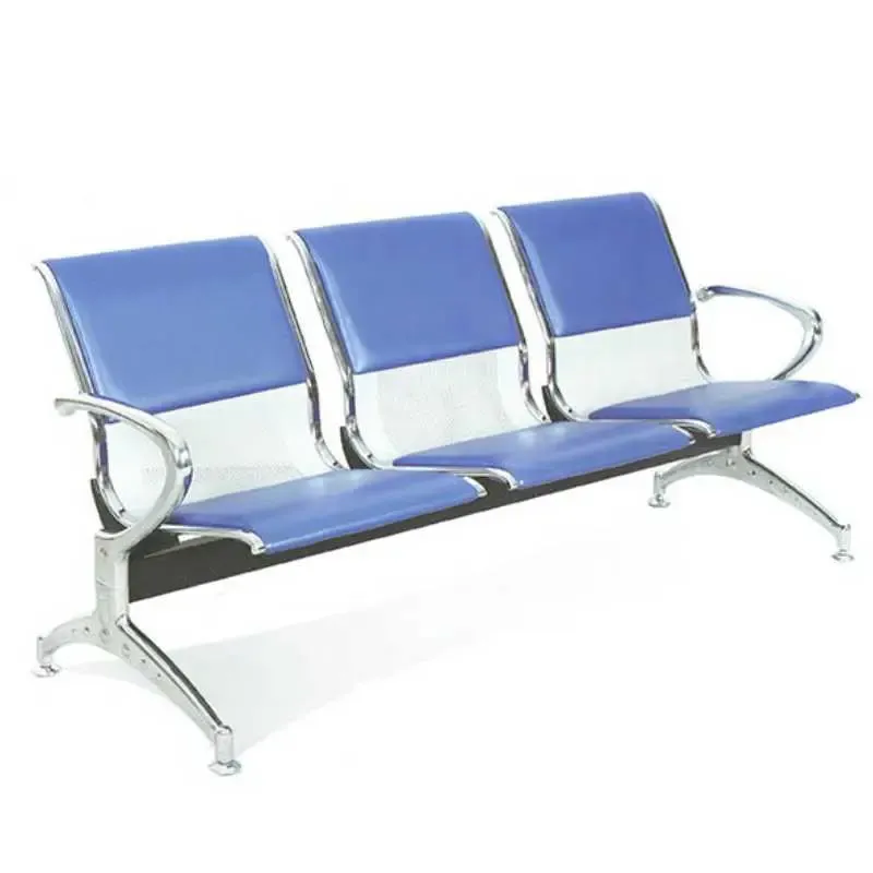 padded 3-seater linked waiting chair detail 1