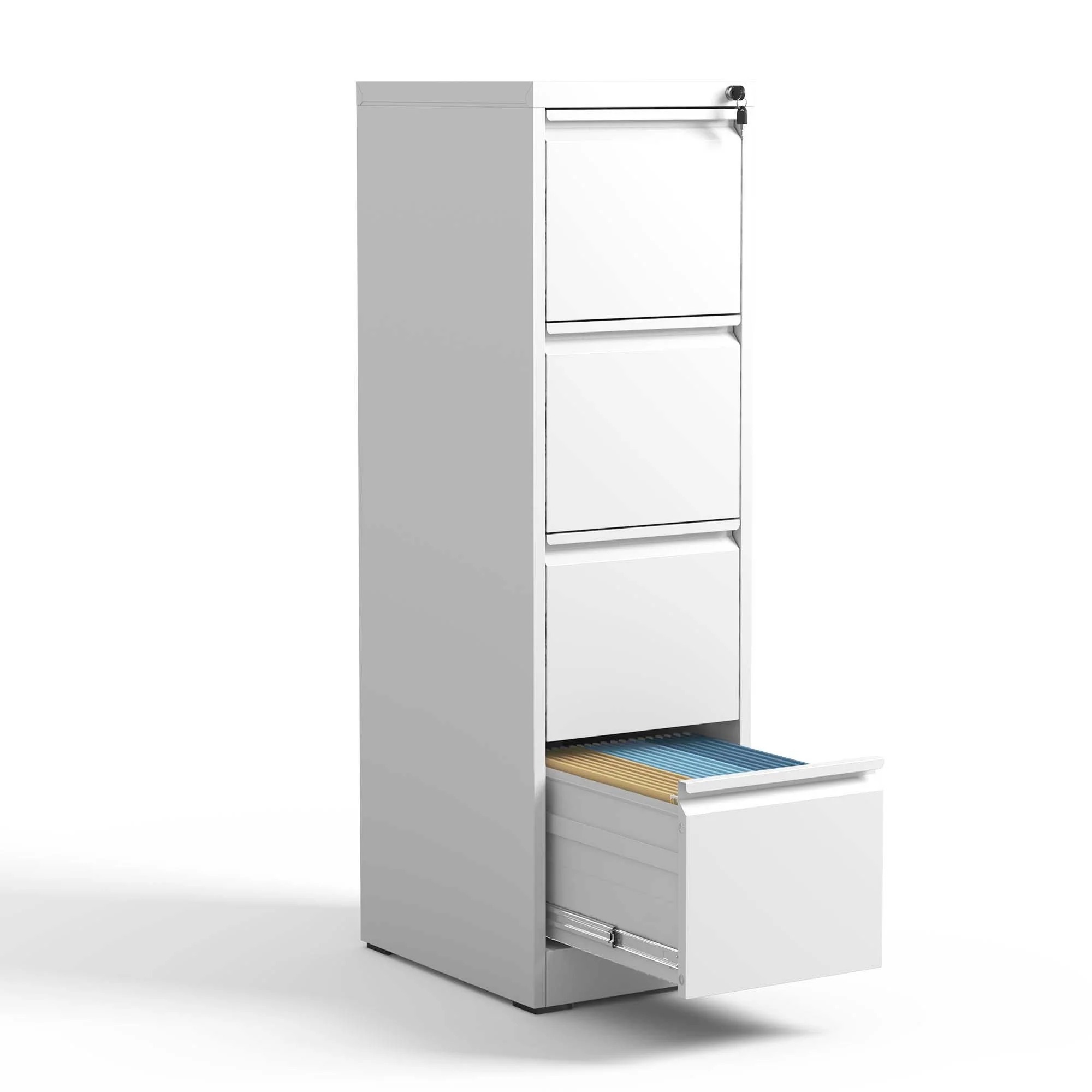 4-drawer metal vertical filing cabinet detail 2