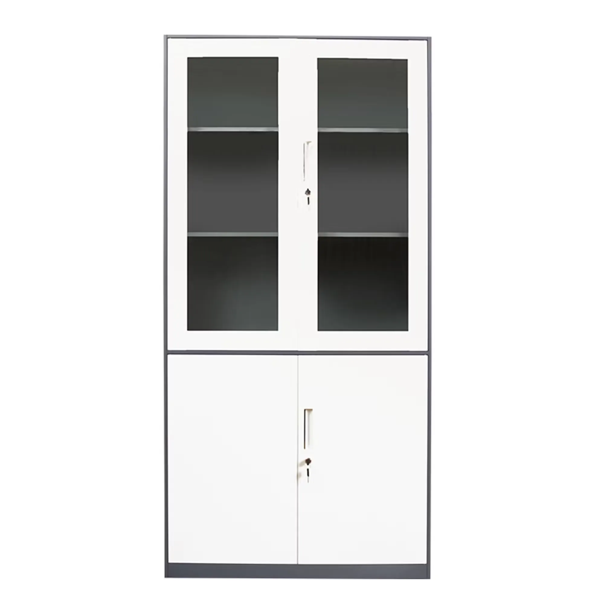 4-door Upper Glass Door metallic filing cabinet detail 3