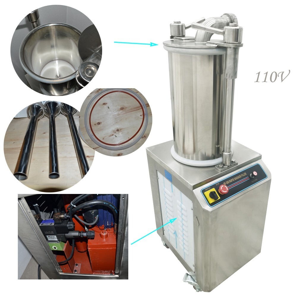 commercial electric hydraulic sausage filler detail 3