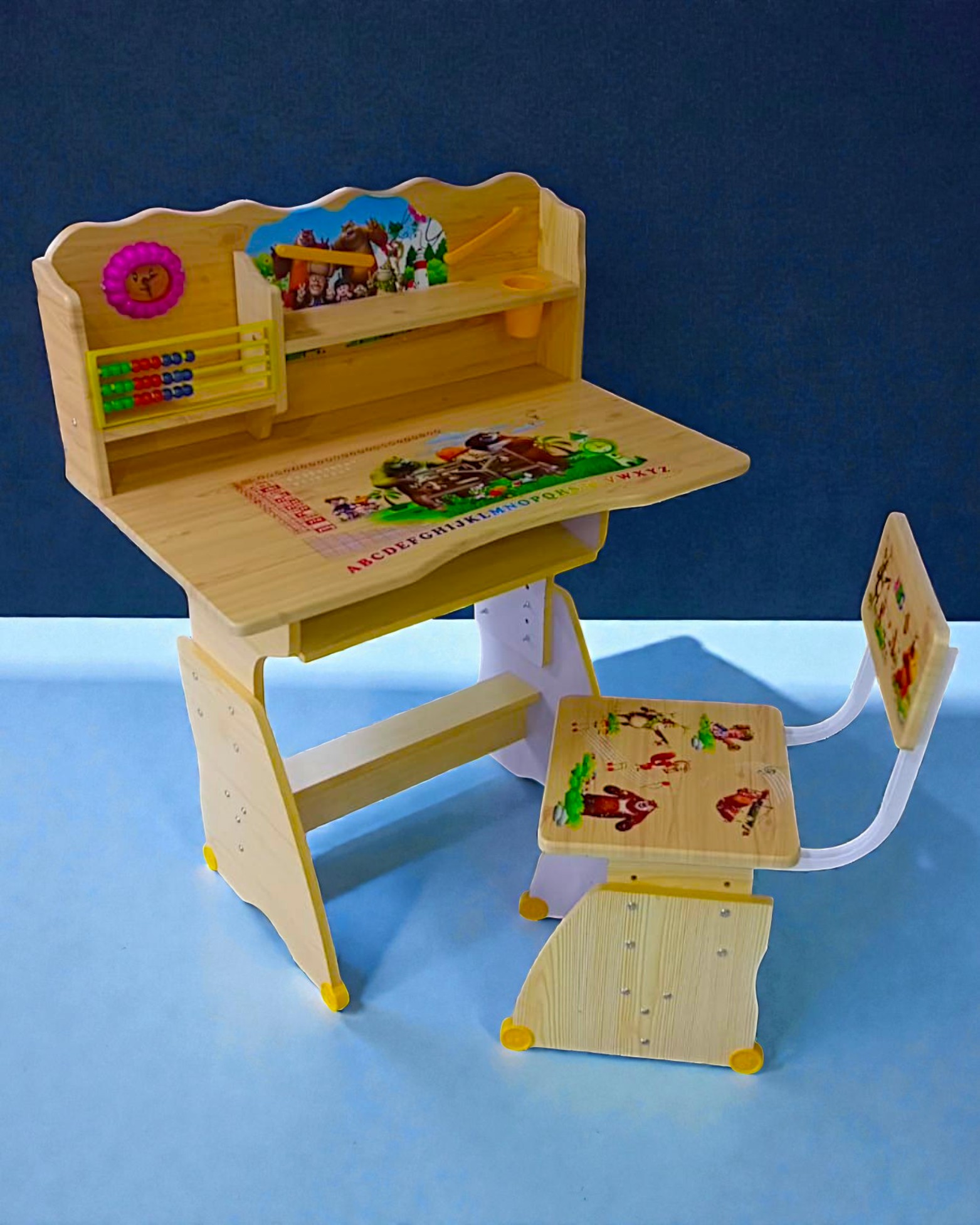 Wooden Kids Study Table with Chair – Durable Learning Desk for Children - Image 3